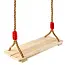 Kruzzel Houten schommel met verstelbaar touw en metalen ophangogen voor buitengebruik
