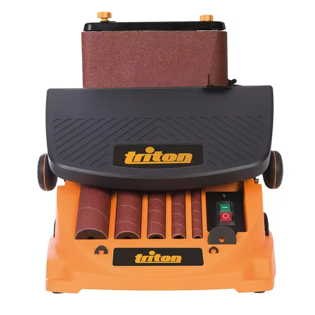 Triton Oscillerende cilinder- en bandschuurmachine - 100 x 610 mm - gietaluminium tafel 0-45 - houtbewerking