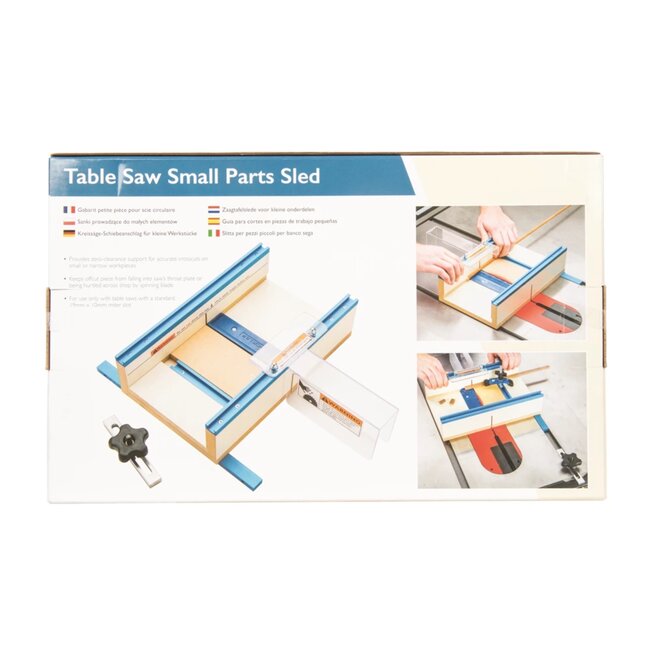 Rockler Zaaggeleider kleine delen - aluminium en MDF - 90 graden, nulplaat - versteksleuf 10 x 19 mm - tafelzaag/freestafel