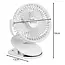 Ruhhy draadloze ventilator wit compact en stil met USB oplaadbare batterij