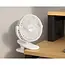 Ruhhy draadloze ventilator wit compact en stil met USB oplaadbare batterij