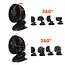 Ruhhy draadloze ventilator zwart met USB oplaadbare batterij en drie standen
