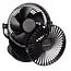 Ruhhy draadloze ventilator zwart met USB oplaadbare batterij en drie standen