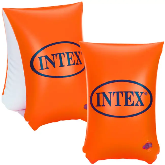 Intex zwembandjes 30x15 cm oranje voor kinderen van 6 tot 12 jaar met dubbele luchtkamers