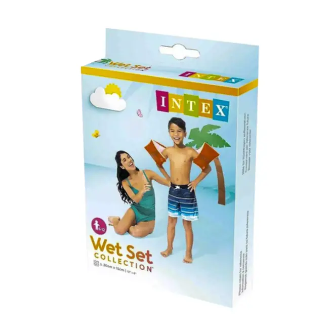 Intex zwembandjes 30x15 cm oranje voor kinderen van 6 tot 12 jaar met dubbele luchtkamers