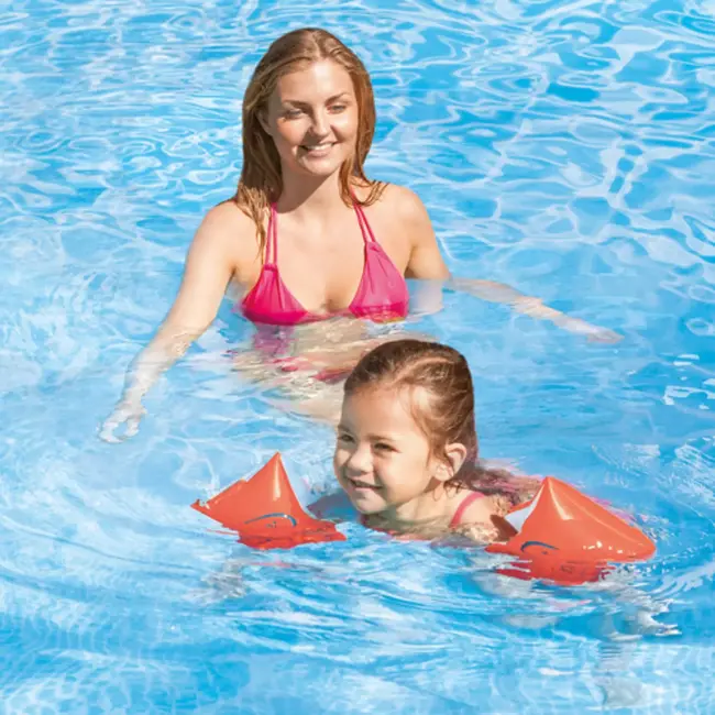 Intex zwembandjes 30x15 cm oranje voor kinderen van 6 tot 12 jaar met dubbele luchtkamers