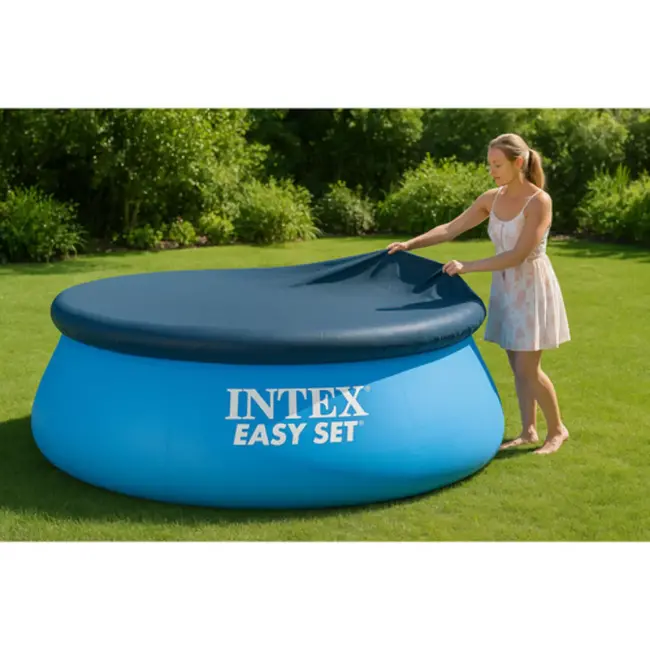 Intex afdekzeil Ø305 cm voor rond opzetzwembad met trekkoord en afwateringsgaten