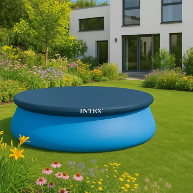 Intex afdekzeil Ø305 cm voor rond opzetzwembad met trekkoord en afwateringsgaten