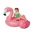 Intex flamingo luchtmatras roze 142x137 cm met handgrepen opblaasbaar zwembadfiguur