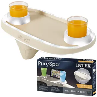 Intex opblaasbare bekerhouder voor spa en zwembad met 2 drankhouders en plateau