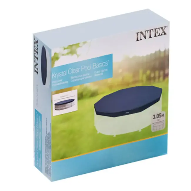 Intex Zwembadafdekking Ø 305 cm donkerblauw voor framepool met koord