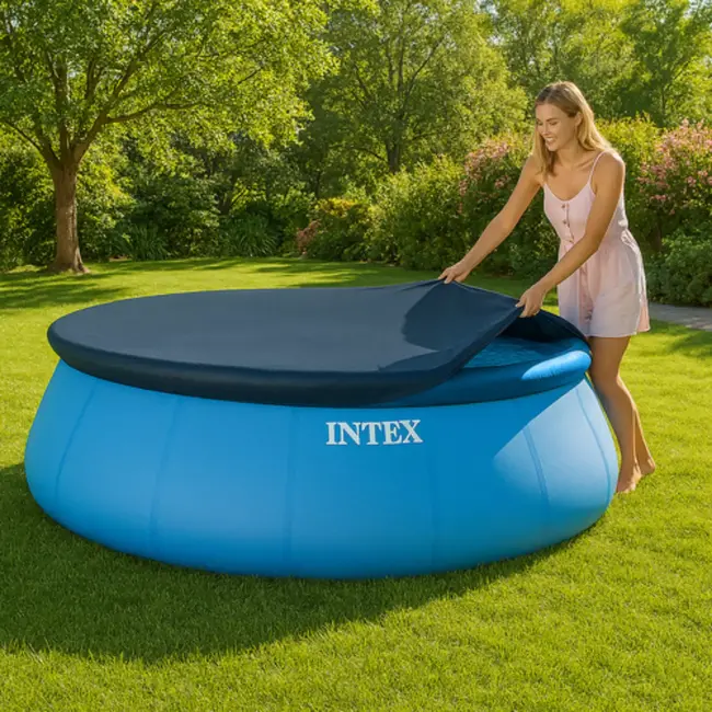 Intex Zwembad Afdekzeil – Ø 244 cm – Weerbestendig Vinyl – Eenvoudige Bevestiging