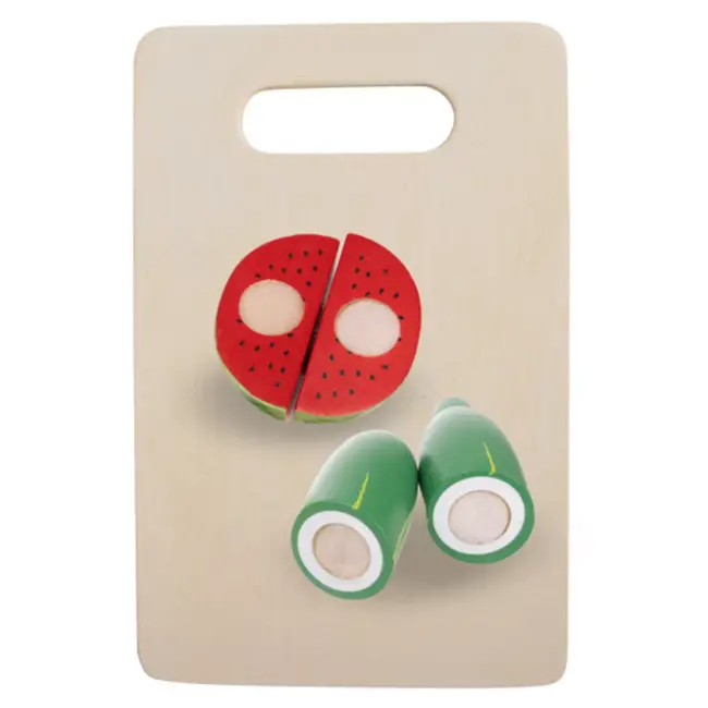 Kruzzel houten groenteset kinderen – educatief speelgoed – inclusief messen en snijplank