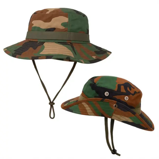 Trizand camouflage hoed – verstelbare vissershoed – ademend en weerbestendig