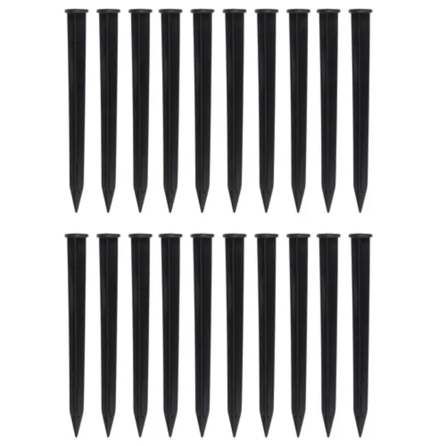 Gardlov tuinrand flexibel – 10 meter zwarte grasrand – met 20 grondpinnen