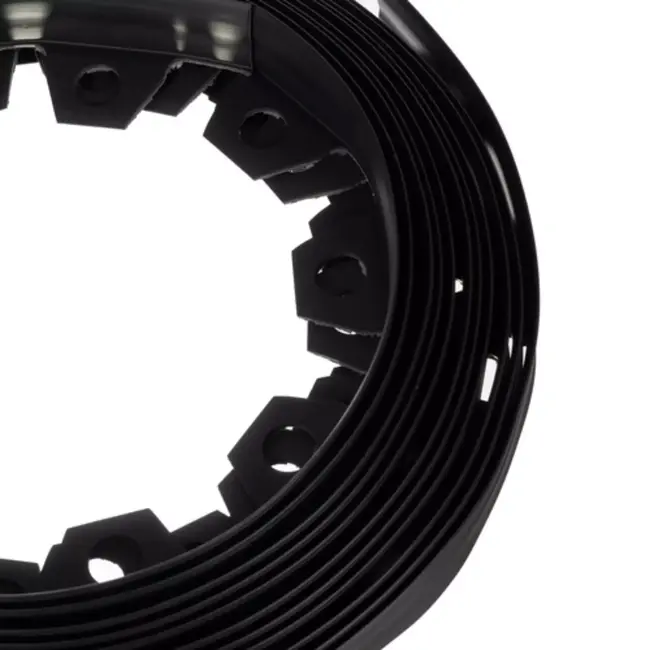 Gardlov tuinrand flexibel – 10 meter zwarte grasrand – met 20 grondpinnen