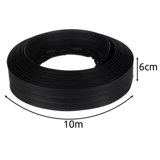 Gardlov tuinrand flexibel – 6 cm hoge grasrand – 10 meter met 20 grondpinnen