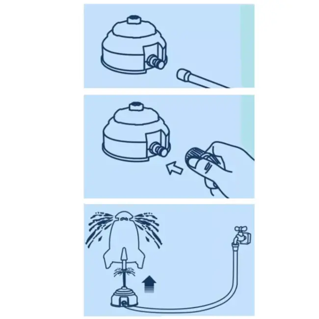 Kruzzel water raket – draaisproeier voor kinderen – fontein en verkoeling in de tuin