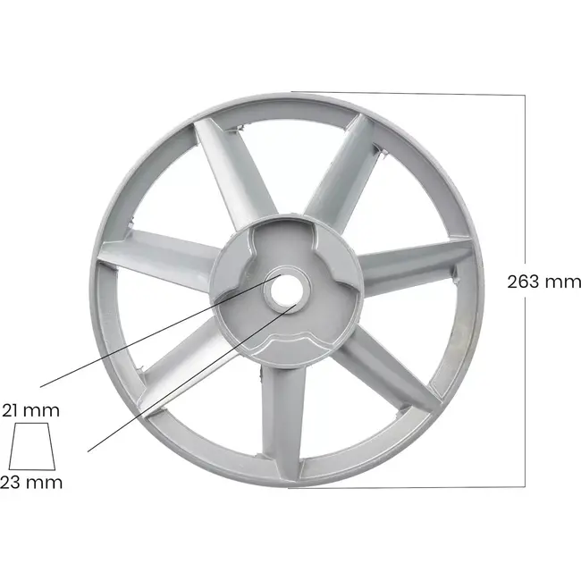 GEKO Kompresor poelie - V-type - Duurzaam - Voor 100L - Mechanisch onderdeel