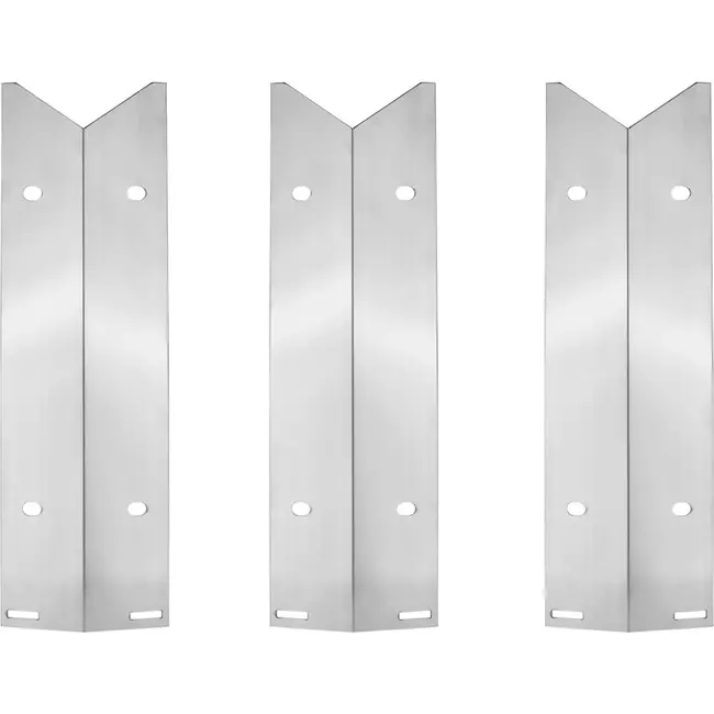 GEKO Barbecue gas grill hitteplaten - Set van 3 - Roestvrij staal - Verstelbaar - Duurzaam