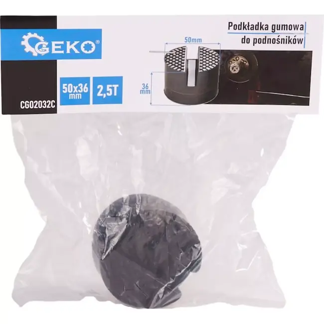 GEKO Rubberen krikpad - Beschermend - 2,5 ton - 50x36 mm - Duurzaam rubber