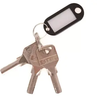 GEKO Plastic sleutellabels - Zwart - Beschrijfbaar - 10 stuks - Flexibel kunststof