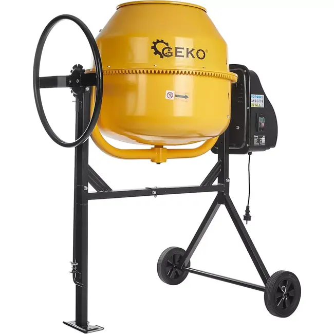 GEKO Betonmixer - 120L - 550W Motor - Stabiele Stalen Constructie - Gemakkelijk Verplaatsbaar