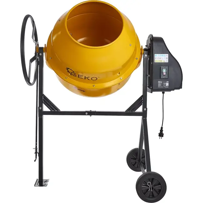 GEKO Betonmixer - 160L - 800W - Staal - Met transportwielen - Voor professioneel en doe-het-zelf gebruik