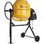 GEKO Betonmixer - 200L - 1000W - Staal - Transportwielen - 56 kg