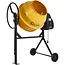 GEKO Betonmixer - 200L - 1000W - Staal - Transportwielen - 56 kg