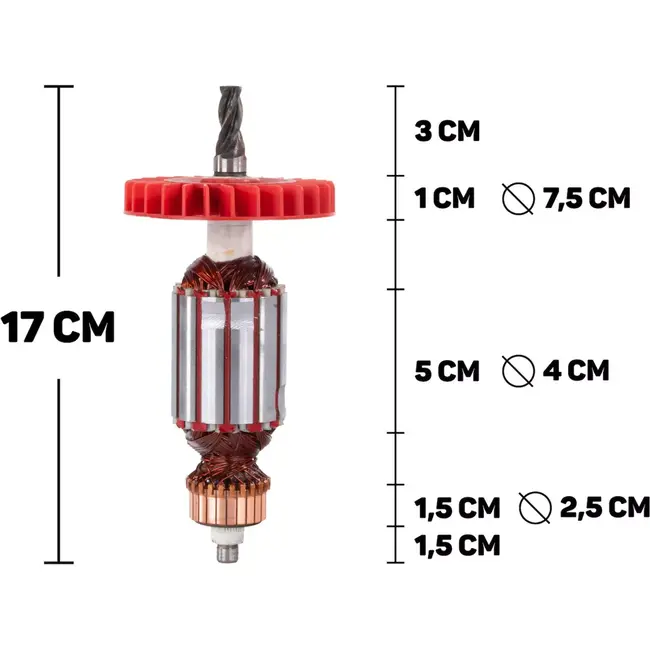 GEKO Rotor voor boorhamer - Geschikt voor model G80708 - Duurzaam en krachtig