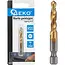 GEKO Combinatie tapboor - M6 x 1,0 mm - HSS - TiN coating - 1/4" HEX schacht