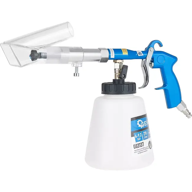 GEKO Reinigingspistool met adapters - Lage luchtverbruik - 1000 ml tank - 6-9,2 bar - Inclusief slang en nozzles
