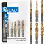 GEKO Tapboorbitset - Combinatie HSS - Titaniumcoating - 6-delig - M3-M10 - HEX aansluiting