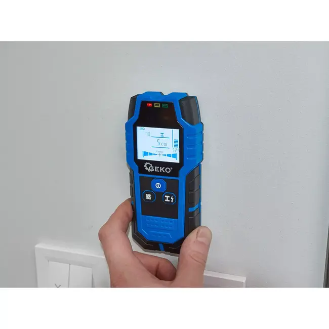 GEKO Digitale wanddetector - Kabels & leidingen - LED display - 120 mm diepte - Inclusief batterij