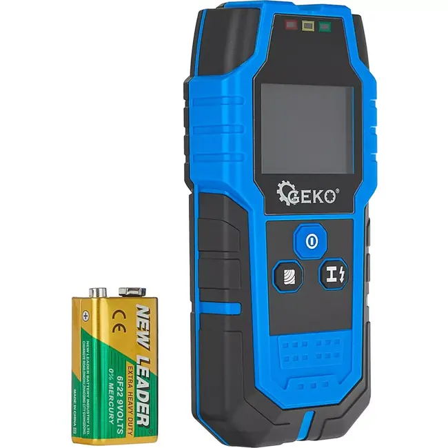 GEKO Digitale wanddetector - Kabels & leidingen - LED display - 120 mm diepte - Inclusief batterij