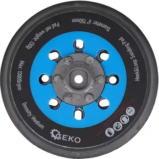 GEKO Velcro schijf - Eccentrische schuurmachine - 150mm - Klittenbandbevestiging - Voor nat en droog schuren