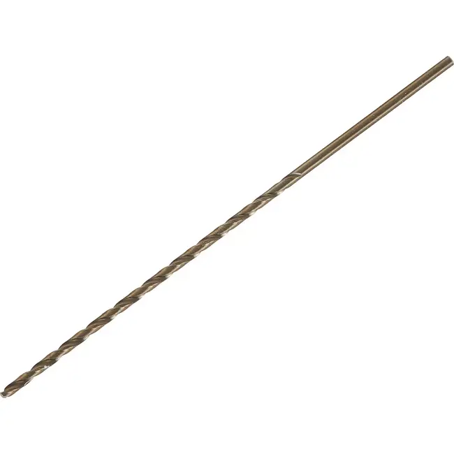 Tvardy HSS DIN1869 - Lange metaalboor - 3.0 x 150mm - Goudkleurig - Voor diepboren en precisiewerk