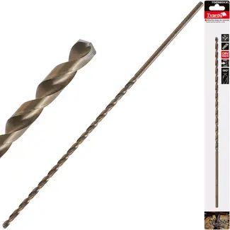 Tvardy HSS Lang Boor - 6.0mm x 330mm - Goudkleurig - Diepboren - Metaal en Kunststof