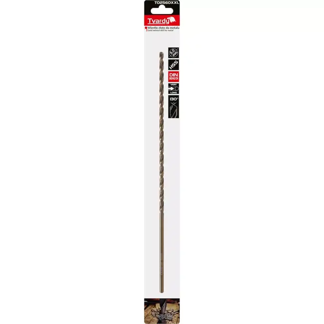 Tvardy HSS Lang Boor - 6.0mm x 330mm - Goudkleurig - Diepboren - Metaal en Kunststof