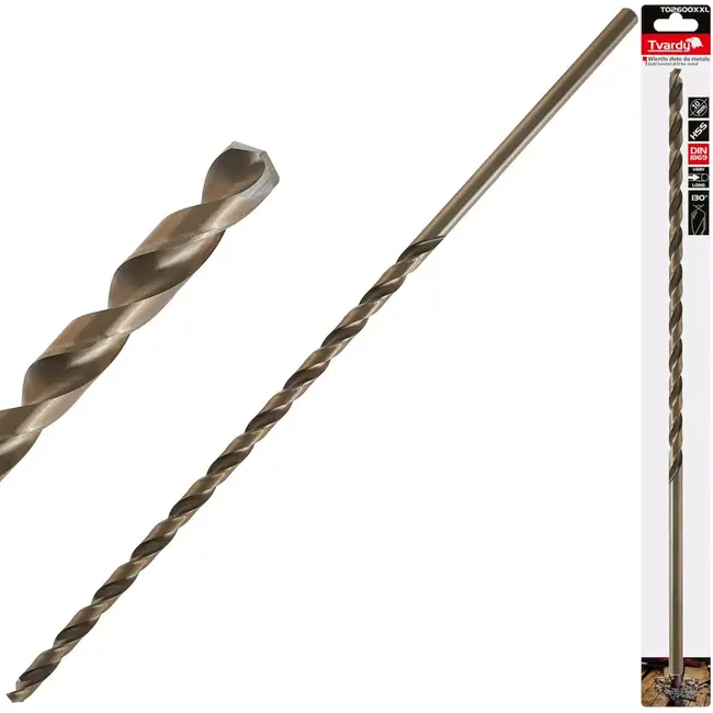 Tvardy HSS Lange Metaalboor - 10mm - 430mm - Goudkleurig - Voor Diepe Gaten