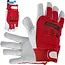 GEKO Winterhandschoenen - Geitenleer - Isolerend - Klittenband Sluiting - Maat 8 - Rood/Wit - 12 stuks