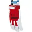 GEKO Goatskin werkhandschoenen - Klittenband sluiting - Ademend katoen - Maat 8 - Rood - 12 stuks