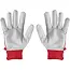 GEKO Goatskin werkhandschoenen - Velcro sluiting - Ademend katoen - Maat 9 - Rood/Wit - 12 stuks