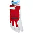GEKO Goatskin werkhandschoenen - Velcro sluiting - Ademend katoen - Maat 10 - Rood/wit - 12 stuks