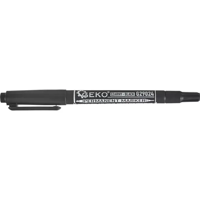 GEKO Dubbelzijdige marker - Waterproof - 2 puntdiktes - 10 stuks - Zwart