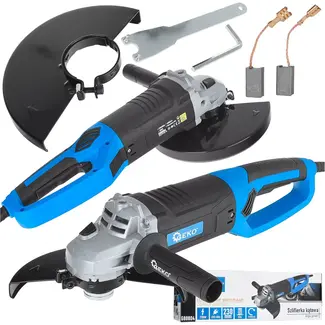 GEKO Hoekslijper - 230mm - 2100W - Koperwikkeling - 180° Draaibare Greep - Inclusief Reserve Koolborstels