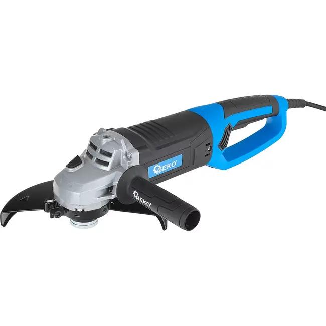 GEKO Hoekslijper - 230mm - 2100W - Koperwikkeling - 180° Draaibare Greep - Inclusief Reserve Koolborstels