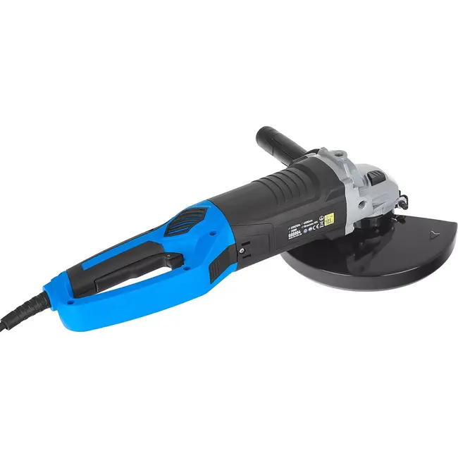 GEKO Hoekslijper - 230mm - 2100W - Koperwikkeling - 180° Draaibare Greep - Inclusief Reserve Koolborstels