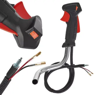 GEKO Ergonomische rechterhandgreep - Borstelmaaier - Schakelaar - Gashendel - 19 mm - Aluminium kunststof